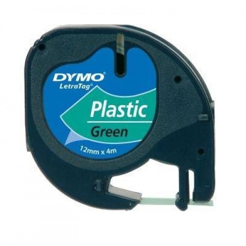 DYMO LetraTag Plastik Şerit ( 12 mm X 4 mt ) , Yeşil (59425 )