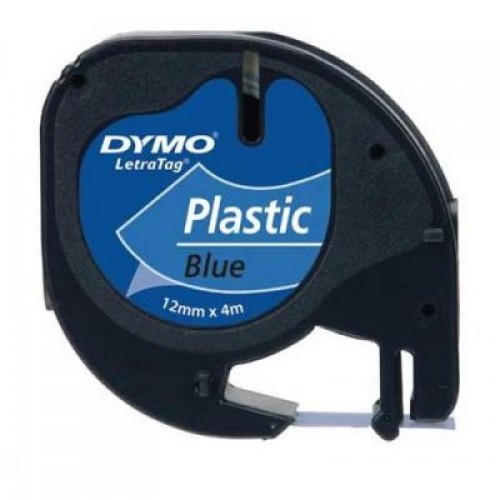DYMO LetraTag Plastik Şerit ( 12 mm X 4 mt ) , Mavi (59426)