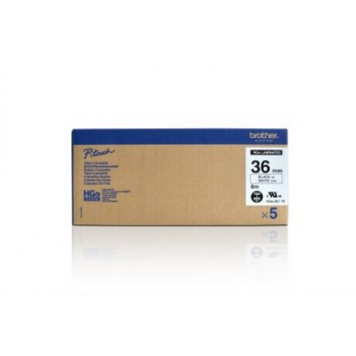 Brother TZ-tape 36mm Beyaz üzerine  siyah  yüksek  kalite