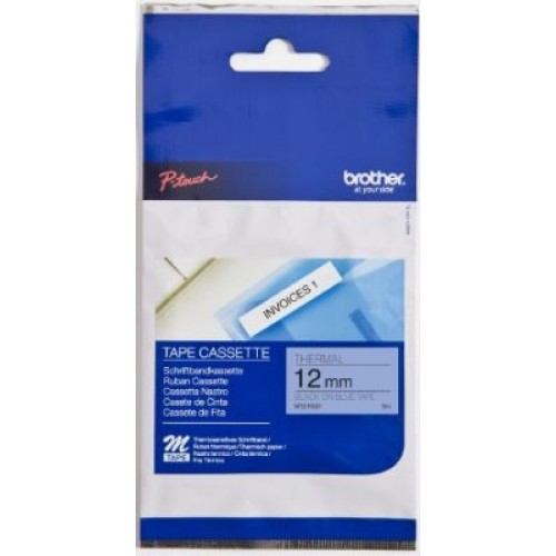 M-tape 12mm mavi üzerine siyah-mat