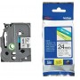 Brother TZ-tape 24mm MAT GÜMÜS ÜZERINE SIYAH LAMINANT