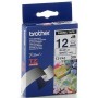 Brother TZ-tape 12mm KUMAS ETIKETI BEYAZ ÜZERINE PEMBE